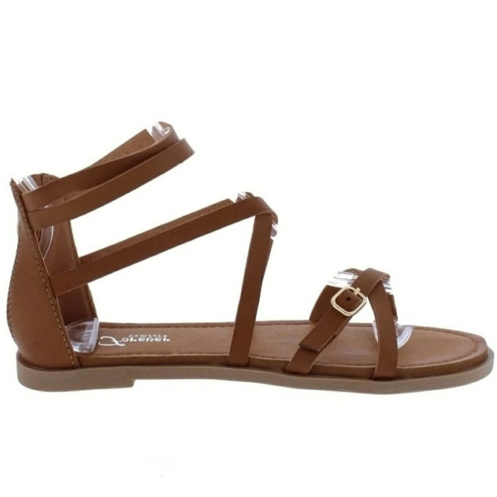 Tan strappy sandals